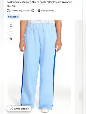 No Boundaries Striped Fleece Pants